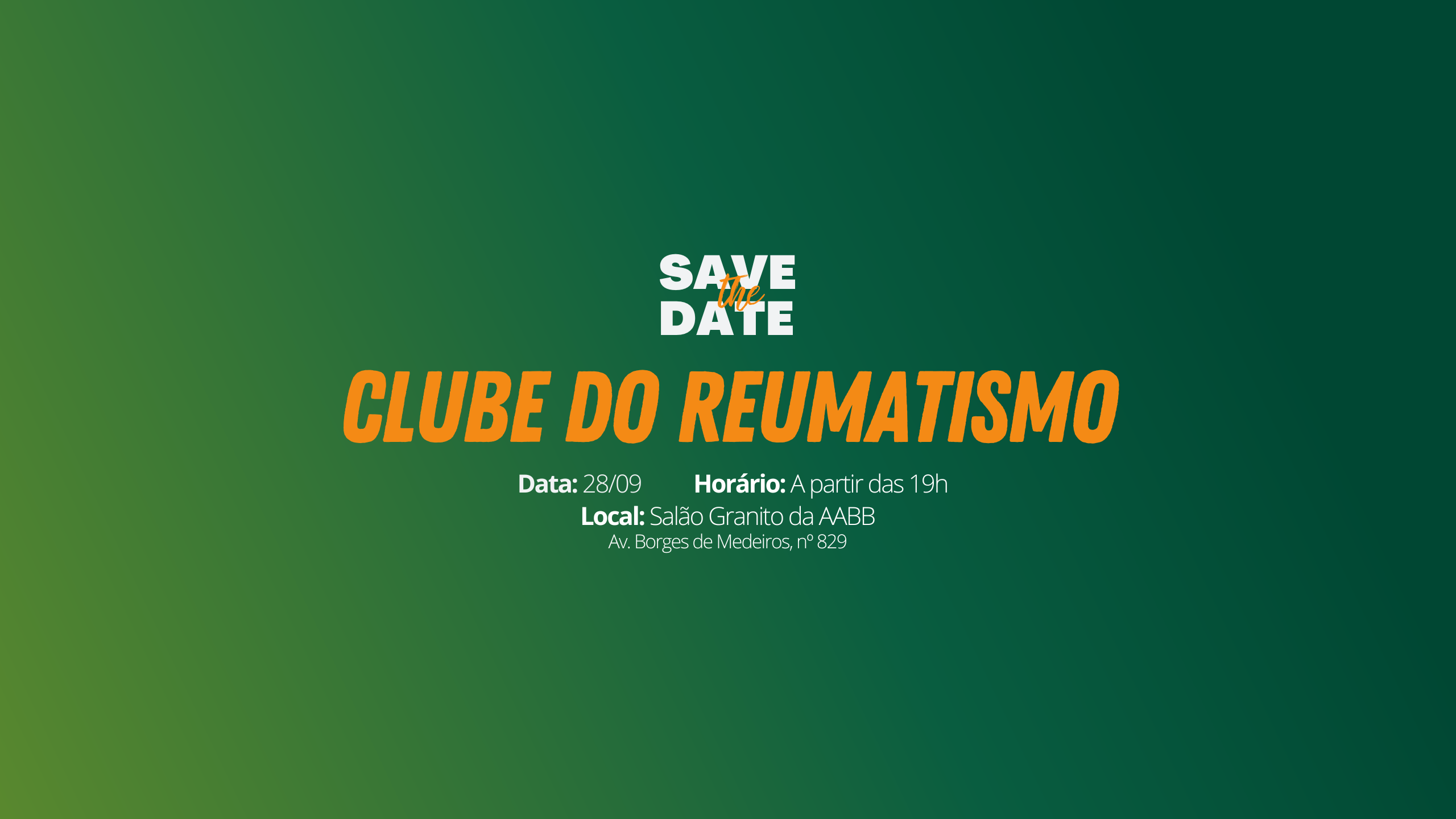 Clube do Reumatismo – Setembro/2023